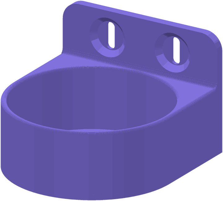 A round cup holder on a pegboard plate