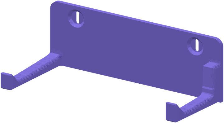 A wide plate with two cradle arms