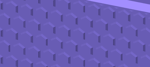 A bin with a honeycomb pattern